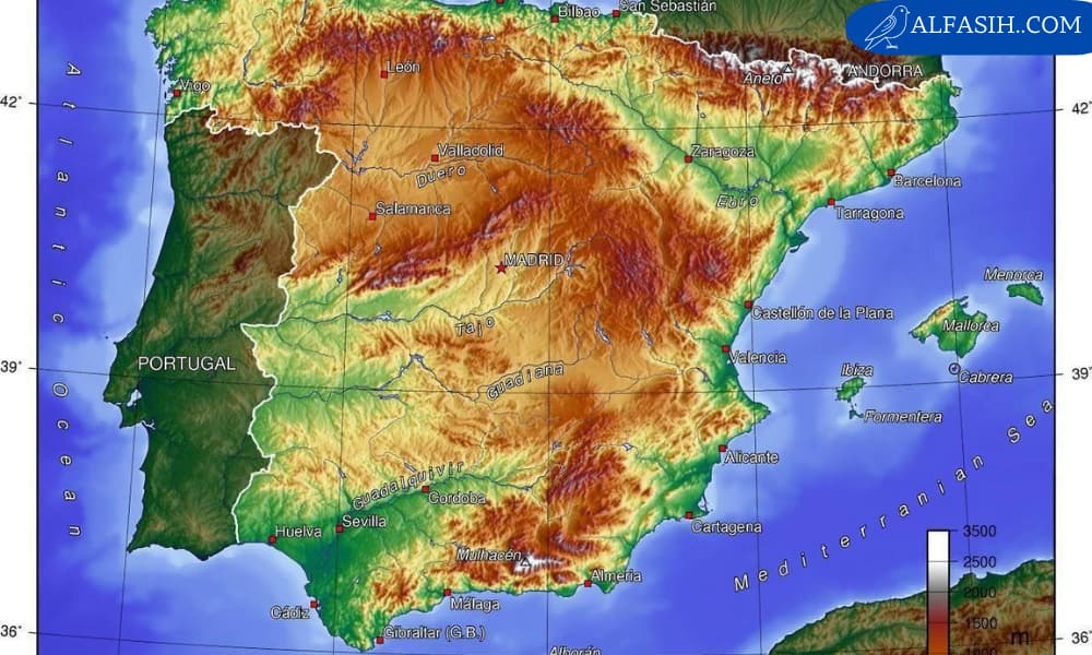 خريطة اسبانيا