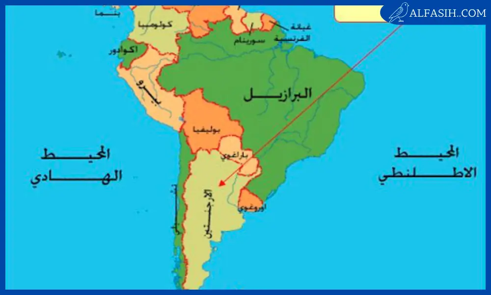 خريطة الأرجنتين وحدودها بالعربي كاملة1