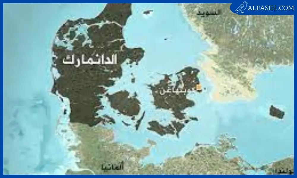 خريطة الدنمارك والدول المجاورة كاملة بالعربي1