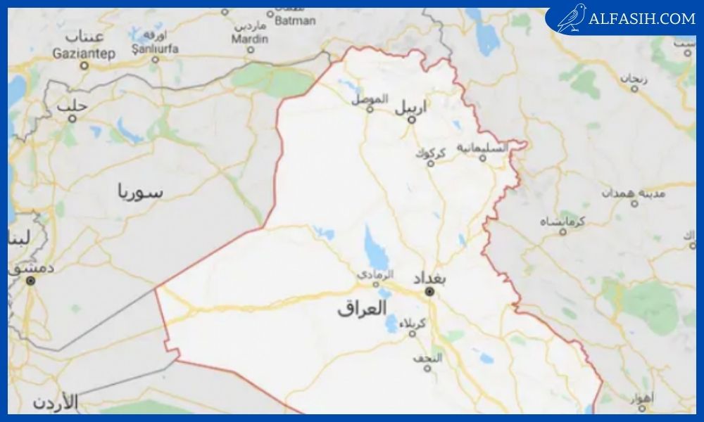خريطة العراق بأسماء المدن كاملة 3