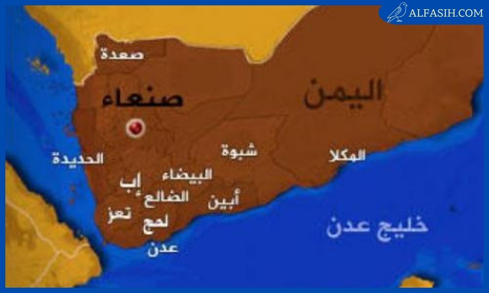 خريطة اليمن بالمدن كاملة صماء 1