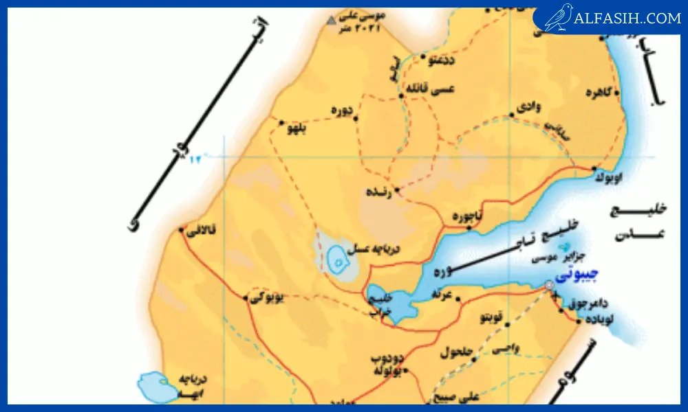 خريطة جيبوتي بالتفصيل كاملة1