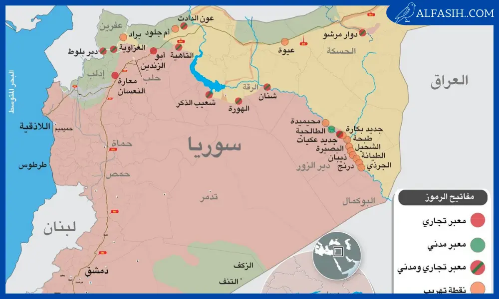 خريطة سوريا بالمدن كاملة 20242