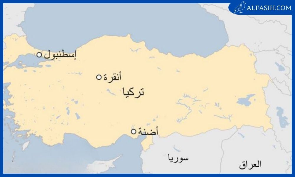 خريطة تركيا والدول المجاورة بالعربي 2