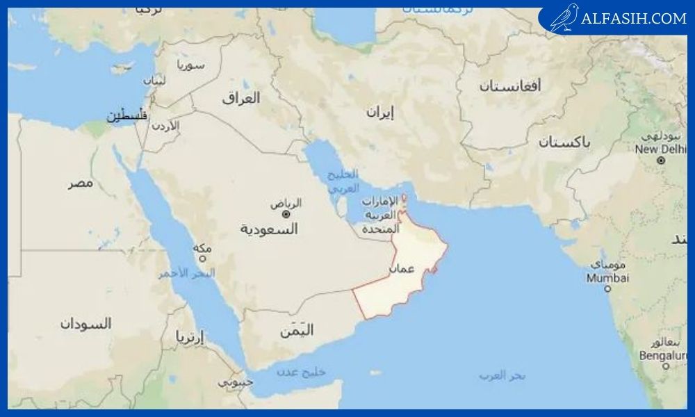 خريطة سلطنة عمان بالمدن كاملة 2